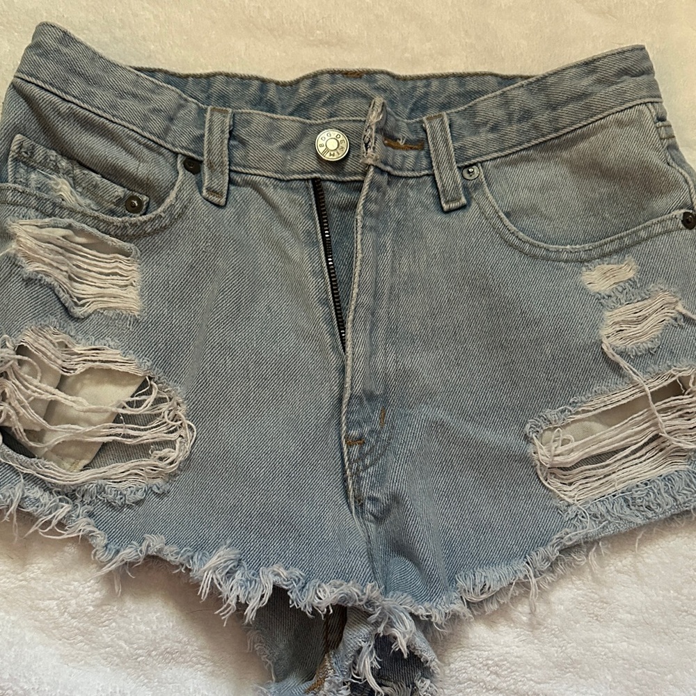 BDG Distressed Light Denim Jean Shorts